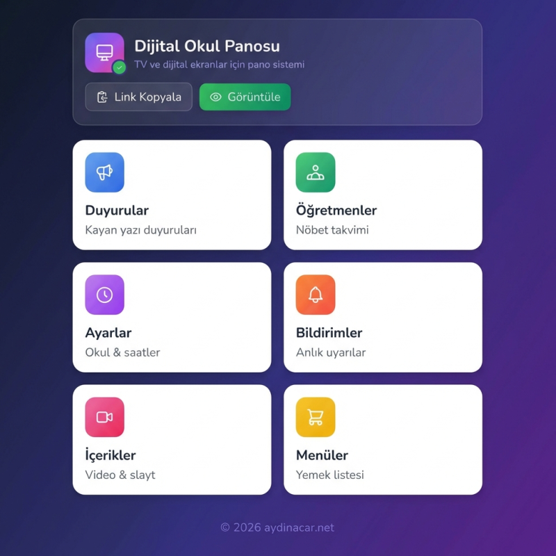 Dijital Okul Panosu - 2