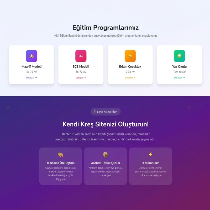 Kresi.net - Kreş ve Anaokulu Web Sitesi Oluşturucu - 2