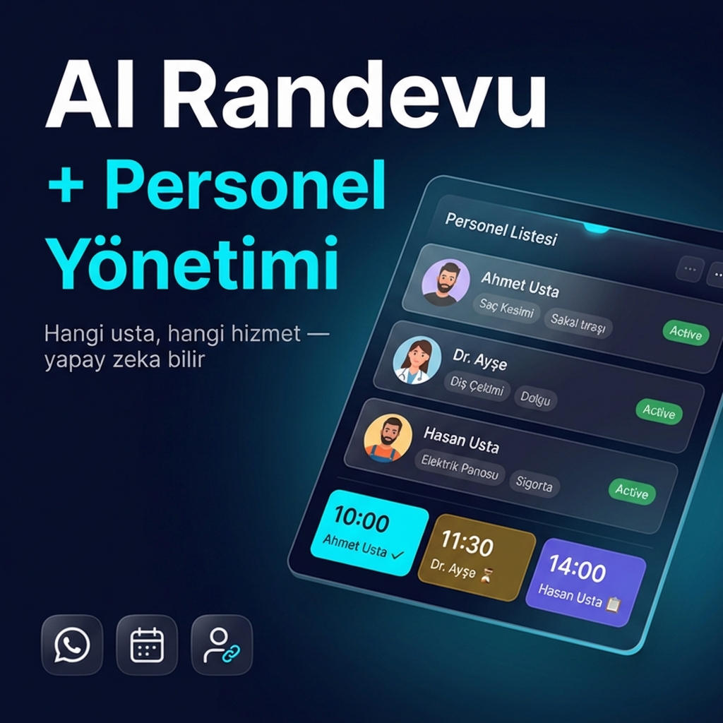 AI Randevu + Personel Yönetimi