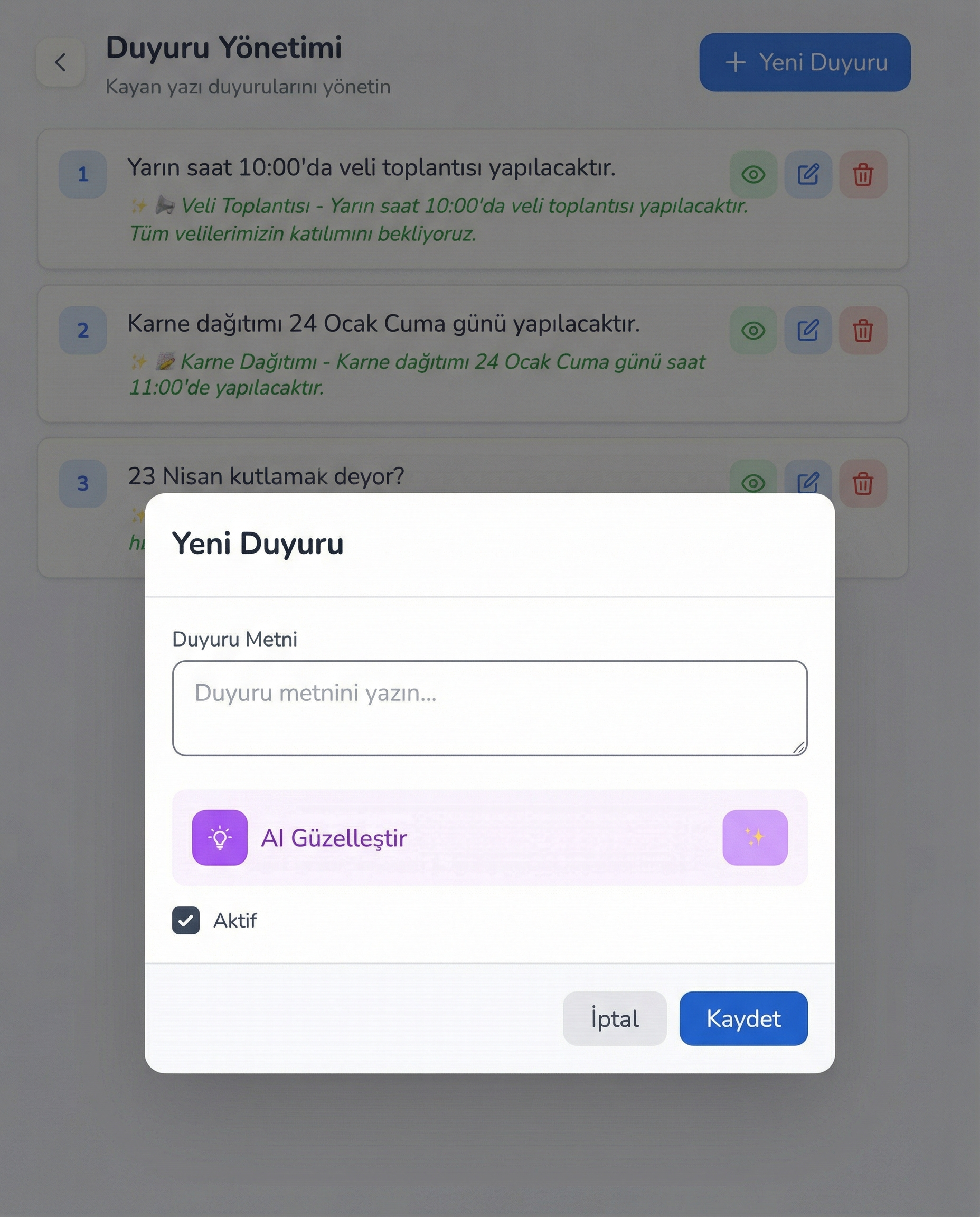 Dijital Okul Panosu - 9