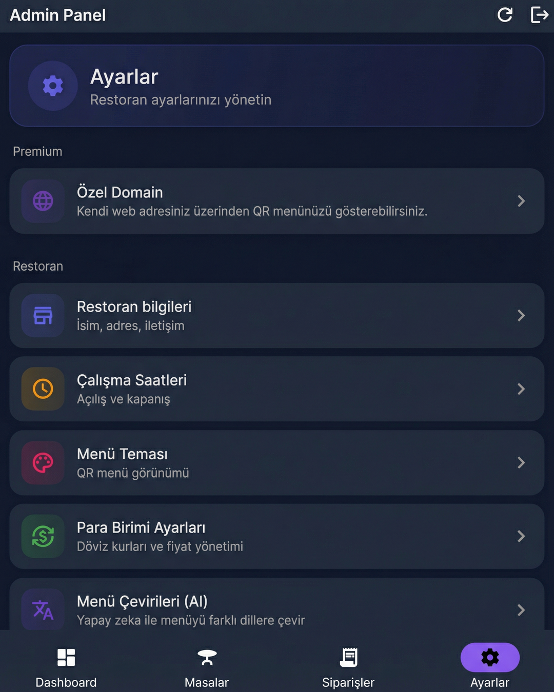 QR Menü Sistemi & Adisyon - 9