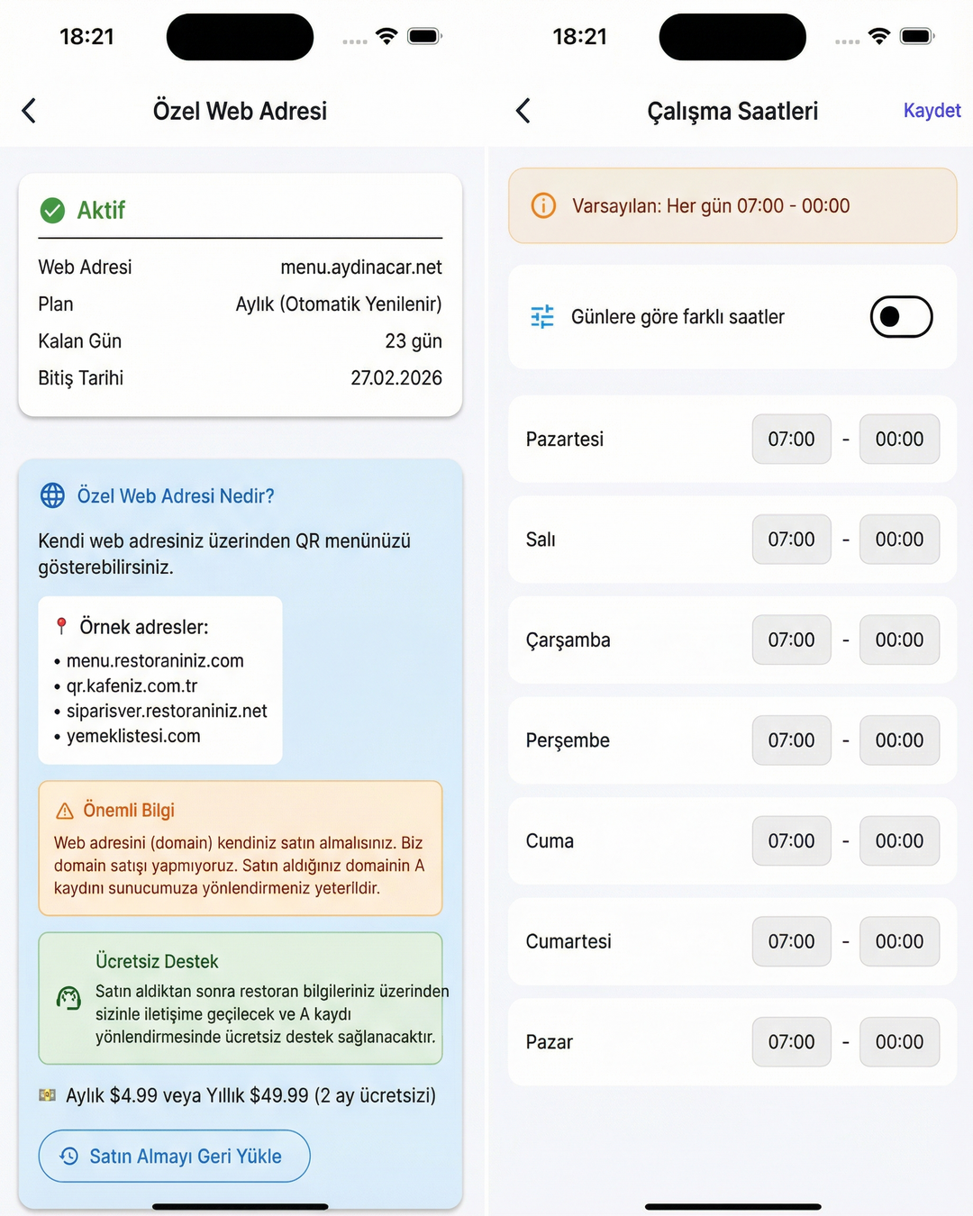 QR Menü Sistemi & Adisyon - 12