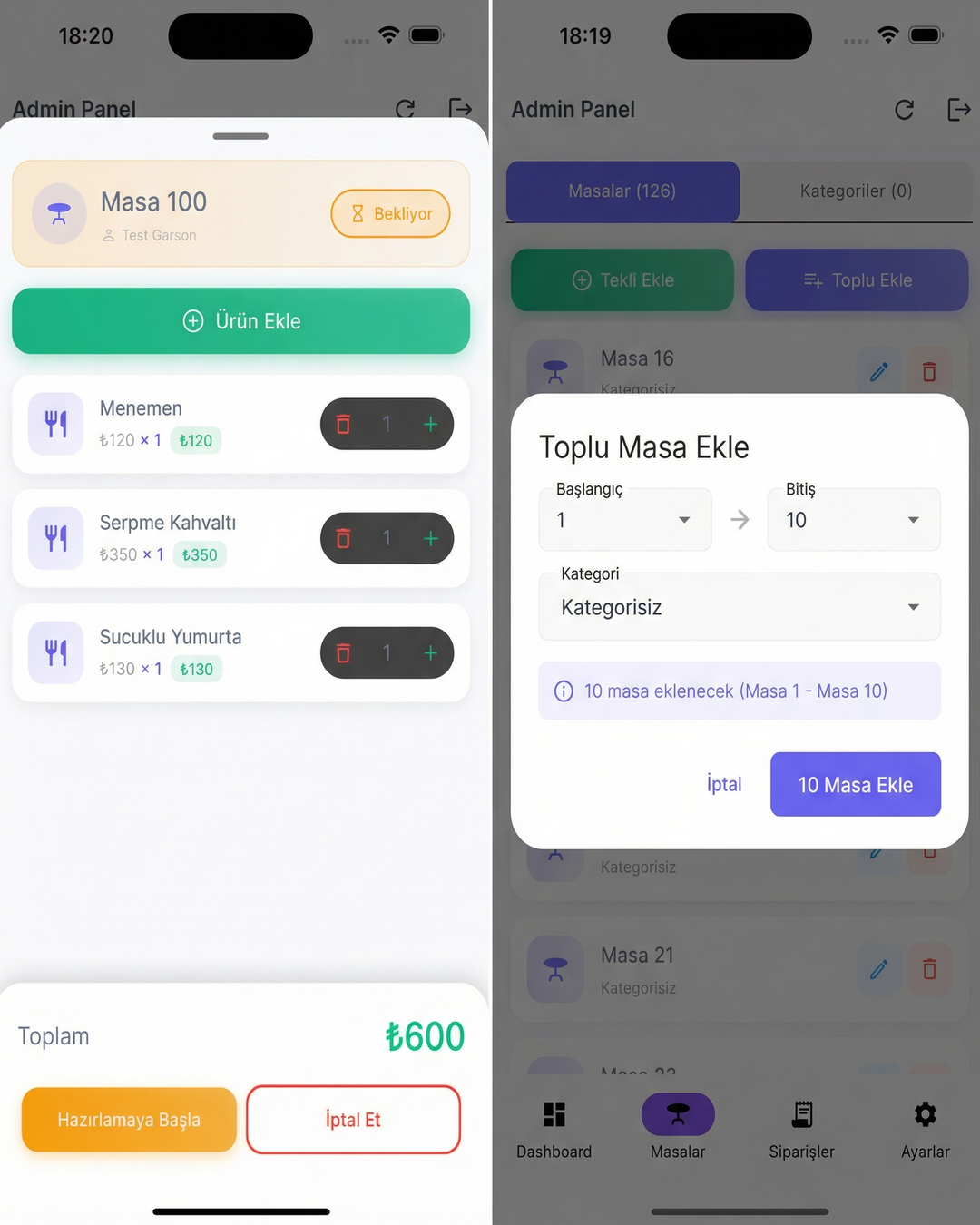 QR Menü Sistemi & Adisyon - 15