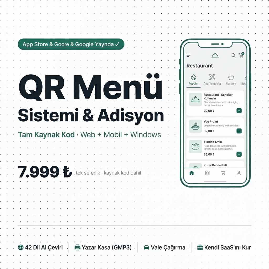 QR Menü Sistemi & Adisyon - 2