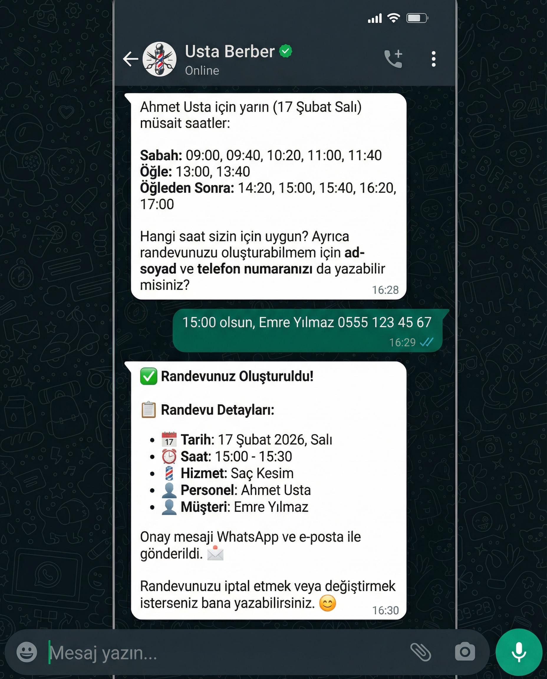 AI Randevu + Personel Yönetimi - 2