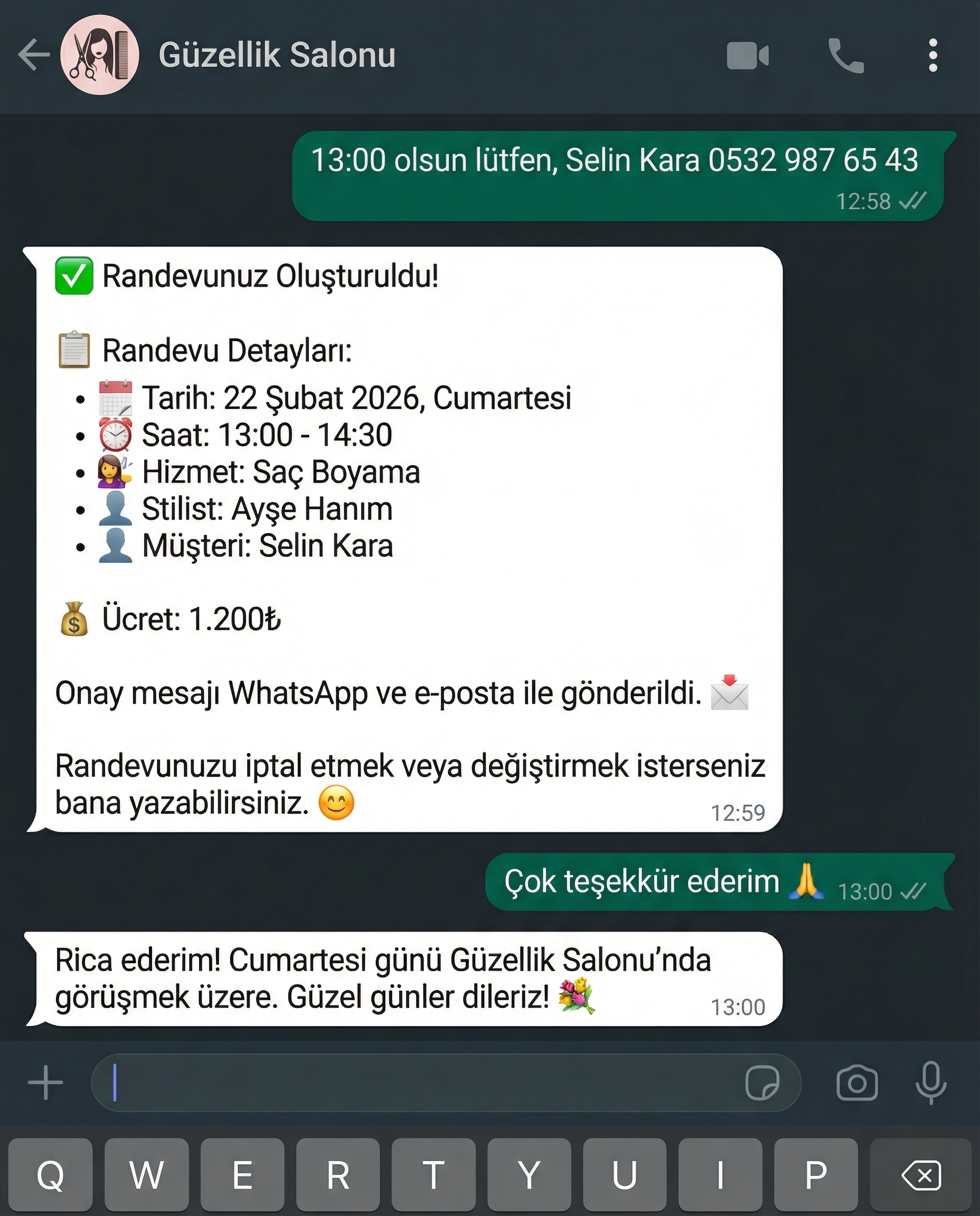 AI Randevu + Personel Yönetimi - 8