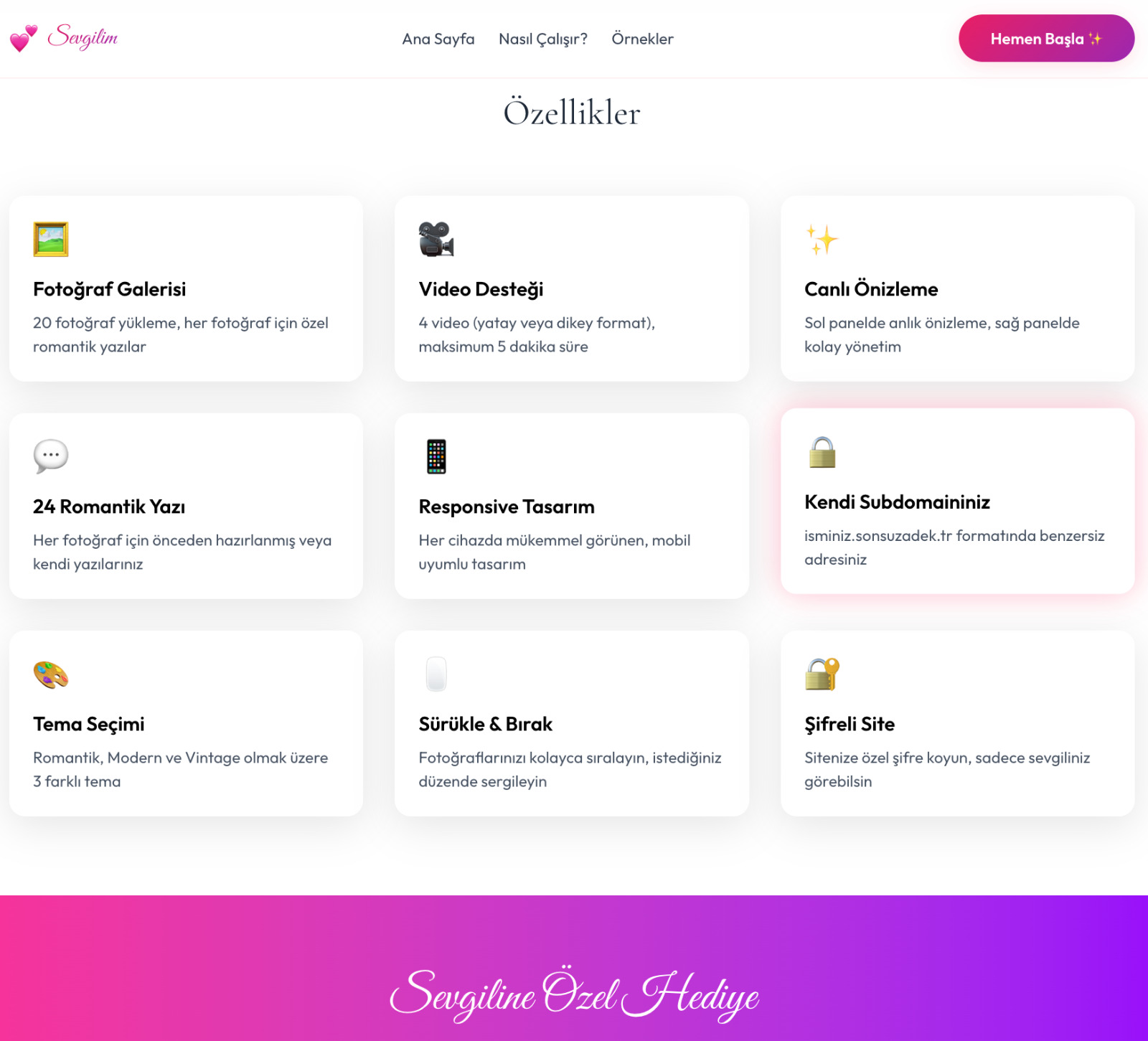 Sevgilim - Kişisel Web Sitesi Oluşturucu - 4