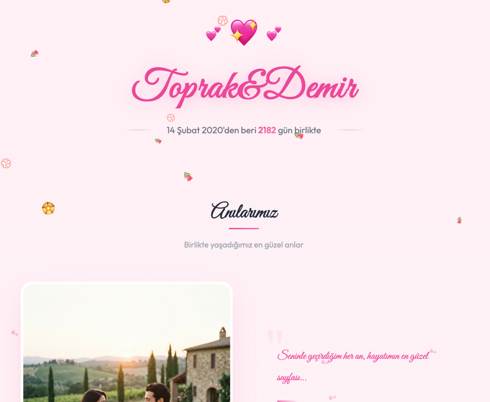 Sevgilim - Kişisel Web Sitesi Oluşturucu - 8