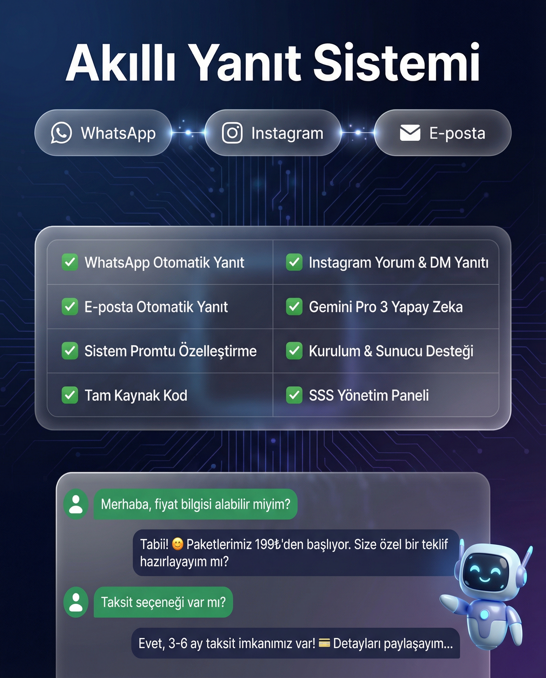 WhatsApp, Instagram & E-posta Entegrasyon Sistemi - 3