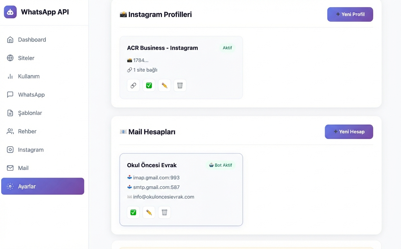 WhatsApp, Instagram & E-posta Entegrasyon Sistemi - 14